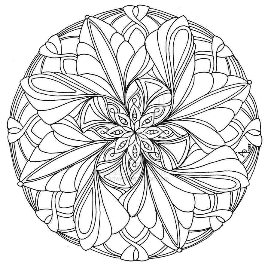 mandala coloring pages for anxiety - photo #16