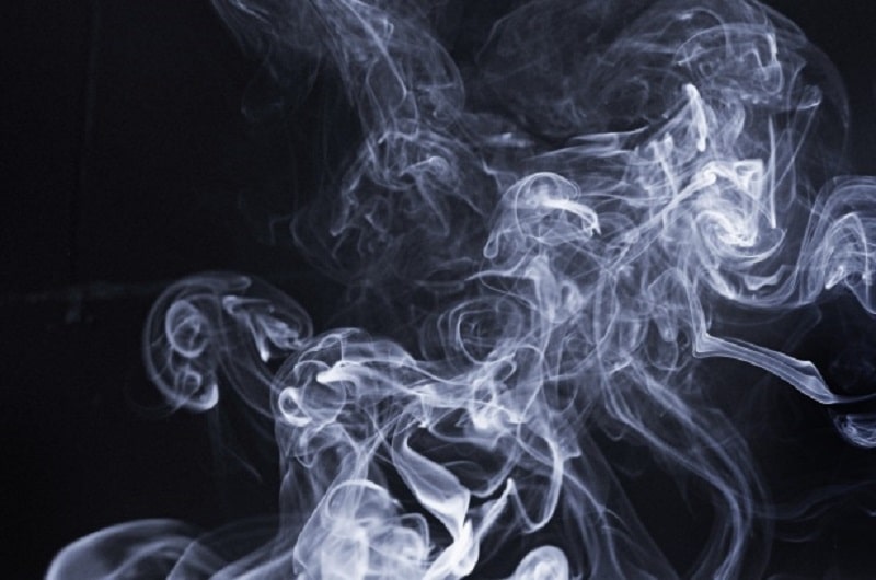 smoke from cigarette representing addiction