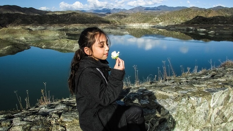 refugee girl in Cyprus beginning a new life