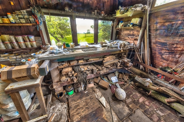 Very messy workbench