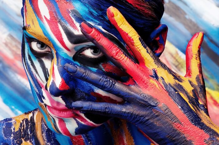 colorful body art