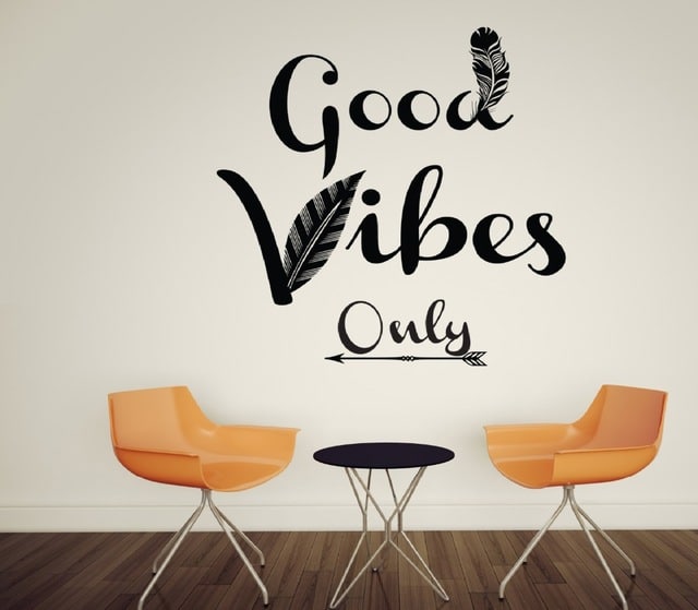 good vibes only wall sticker
