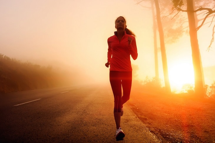 young woman jogging 